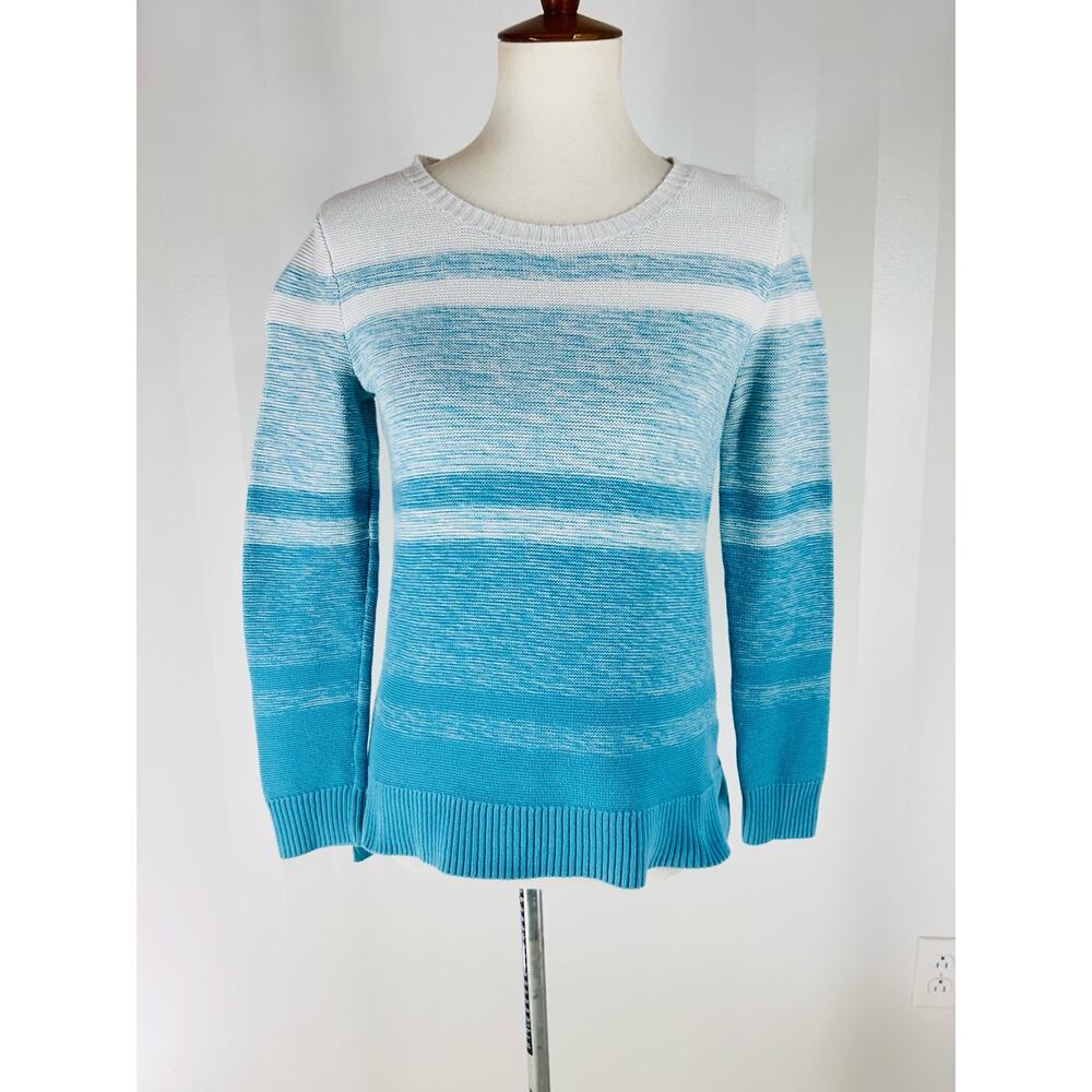 LIZ CLAIBORNE Women’s Blue/White Sweater Sz S
